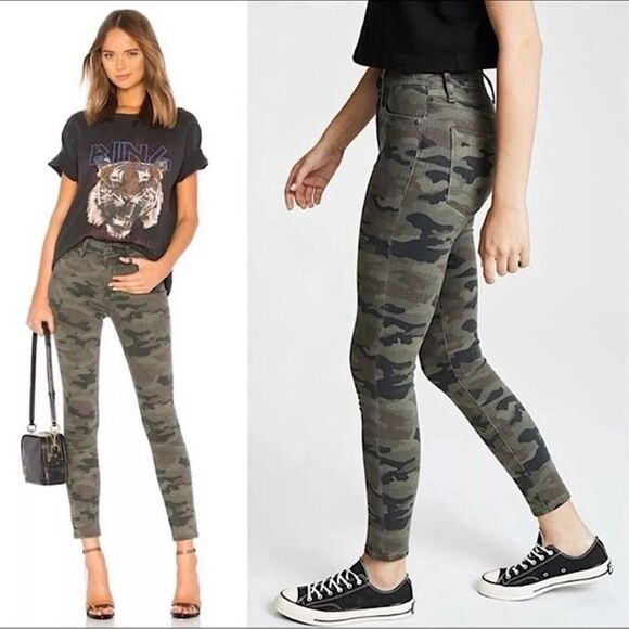 Hudson Nico Midrise Camo Super Skinny Ankle Size 28 - Picture 2 of 14